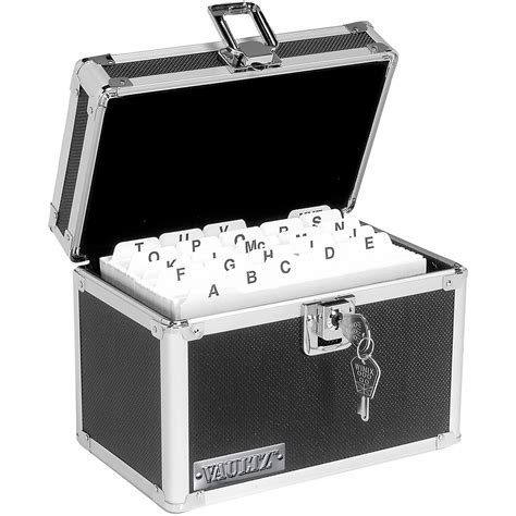 4x6 metal index card box|lockable index card box.